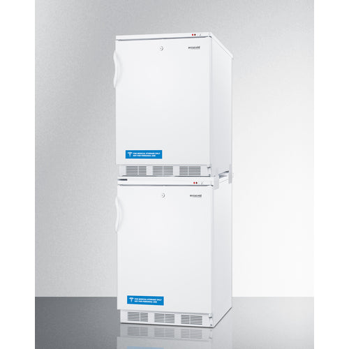 Accucold 24 Inch Wide Stacked Commercial Freezer - VT65MLSTACK | Energy Efficient Upright Deep Freezer for Restaurants, Grocery Stores & Catering Businesses