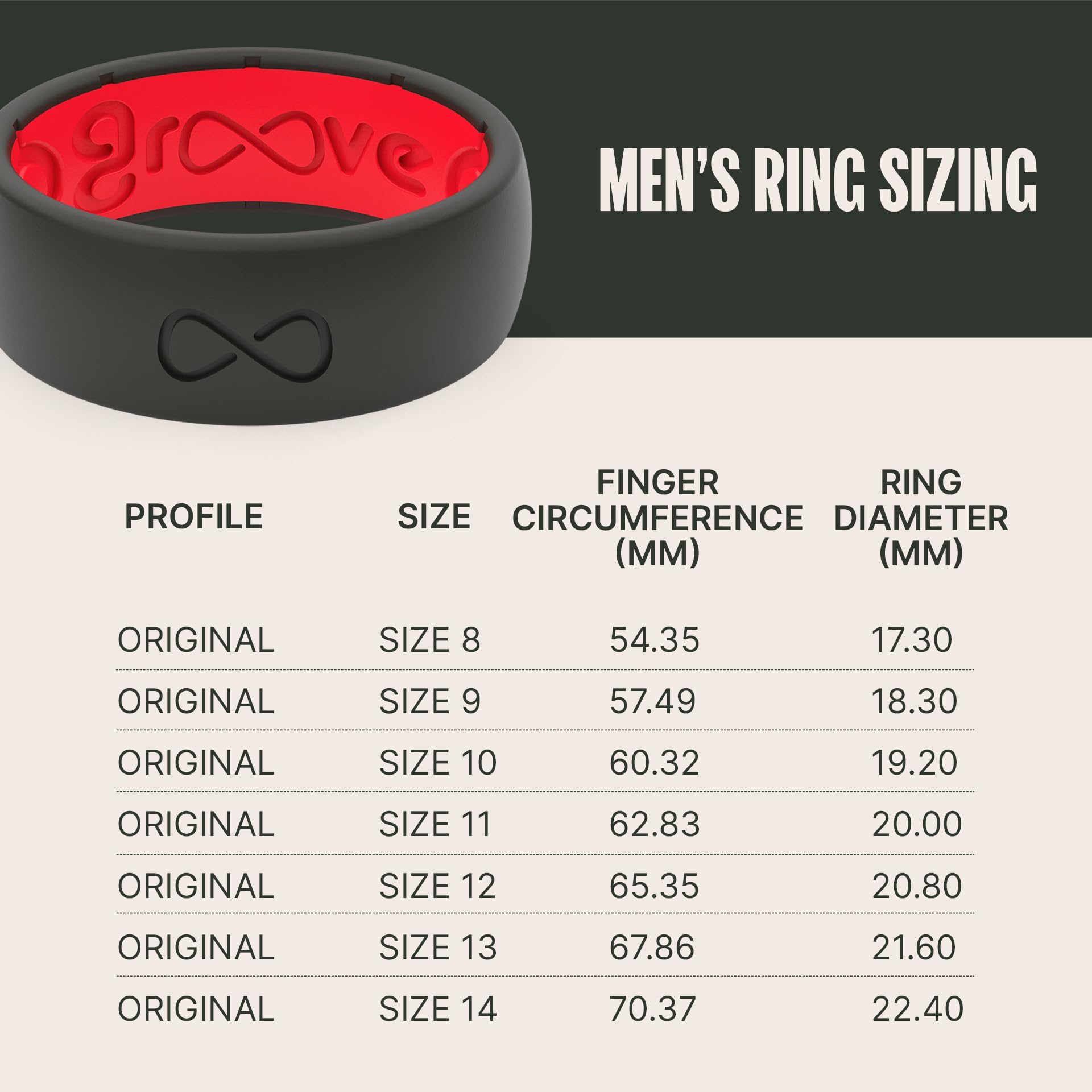 Groove Life Solid Silicone Ring for Men - Breathable Comfort Fit Wedding Band with Unique Design, Durable Rubber Ring for Active Lifestyle - Perfect for Gym, Swimming, Work & Outdoor Activities