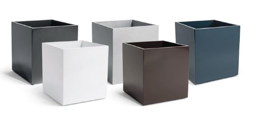 FOH New York Cube Waste Basket - 8 Quart (2 Pack) - Stylish Small Trash Can for Office, Bathroom, or Bedroom - Perfect for Home & Office Use