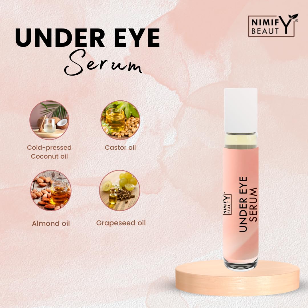 Best Under Eye Serum for Dark Circles & Puffiness - Anti-Aging Eye Treatment with Hyaluronic Acid & Vitamin C - Perfect for Night Routine & Travel Skincare
