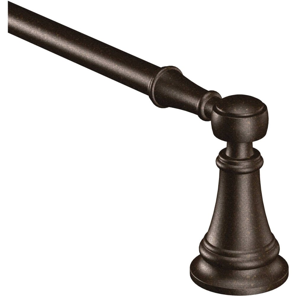 Moen YB8424ORB Weymouth 24-Inch Single Towel Bar in Oil Rubbed Bronze - Perfect for Bathroom, Spa & Home Decor