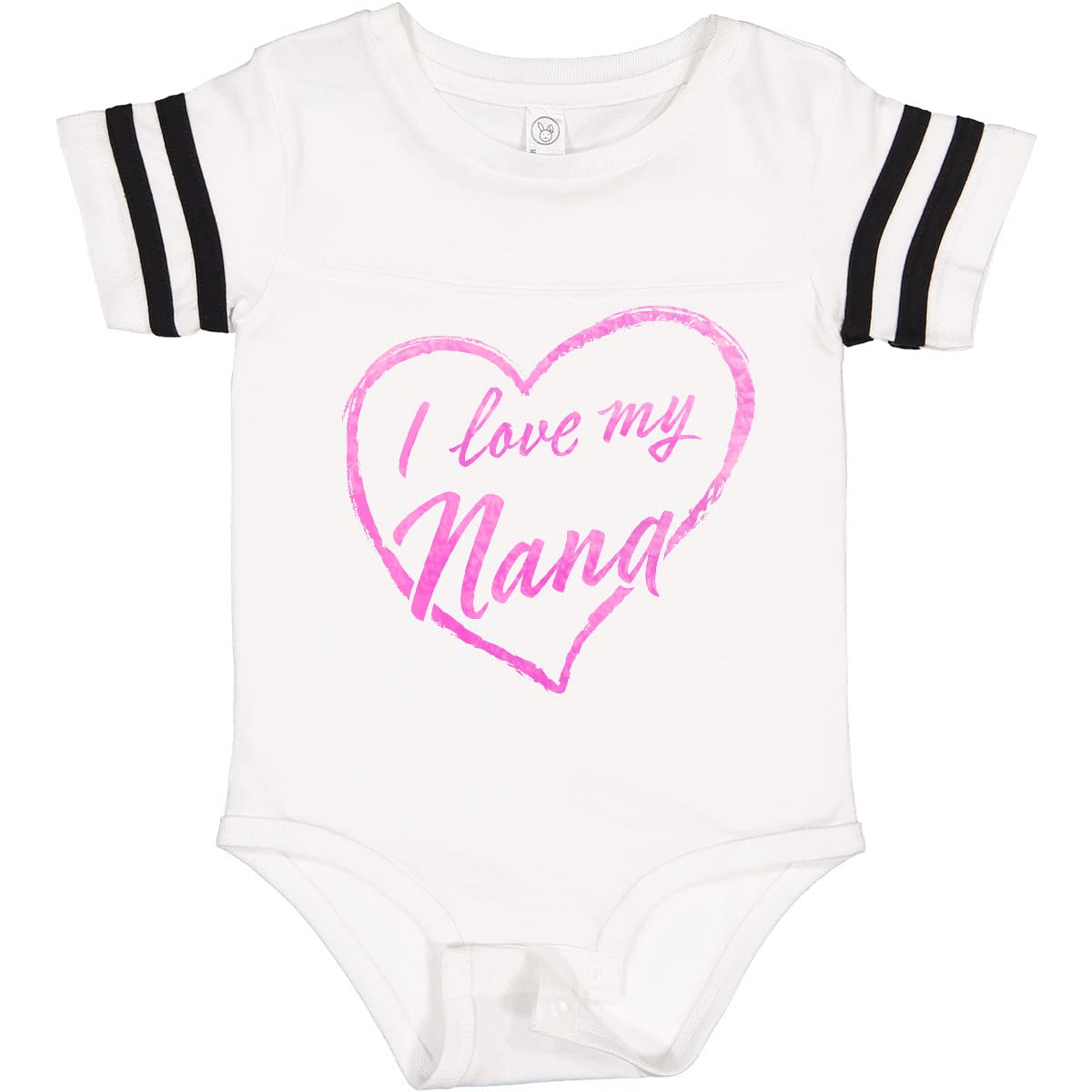 Inktastic I Love My Nana Pink Chalk Heart Baby Bodysuit - Cute Infant Onesie for Grandparents Day, Family Photos & Special Occasions