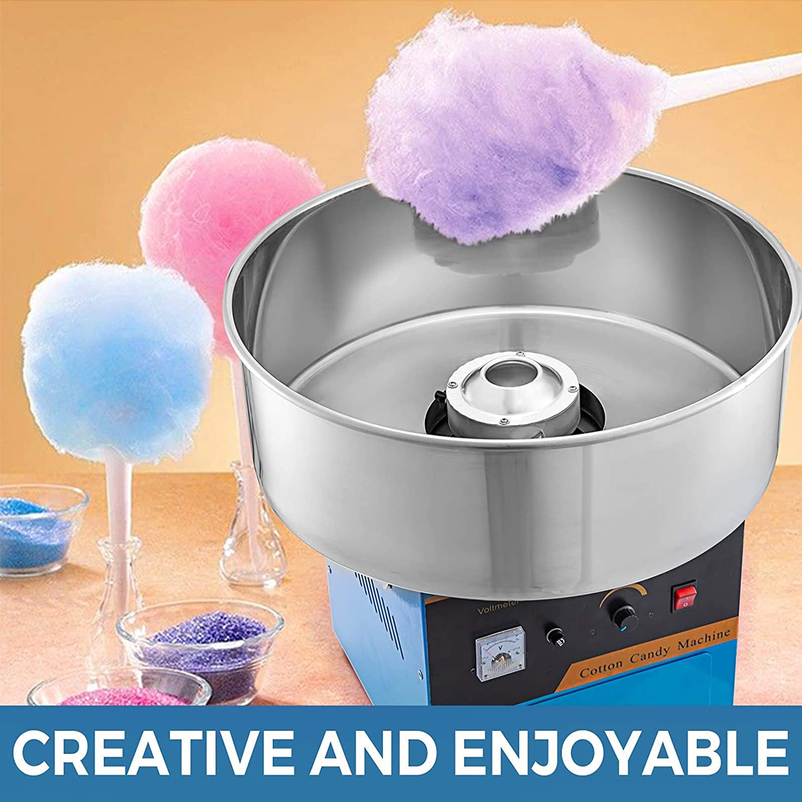 Portable Commercial Cotton Candy Machine 20.5