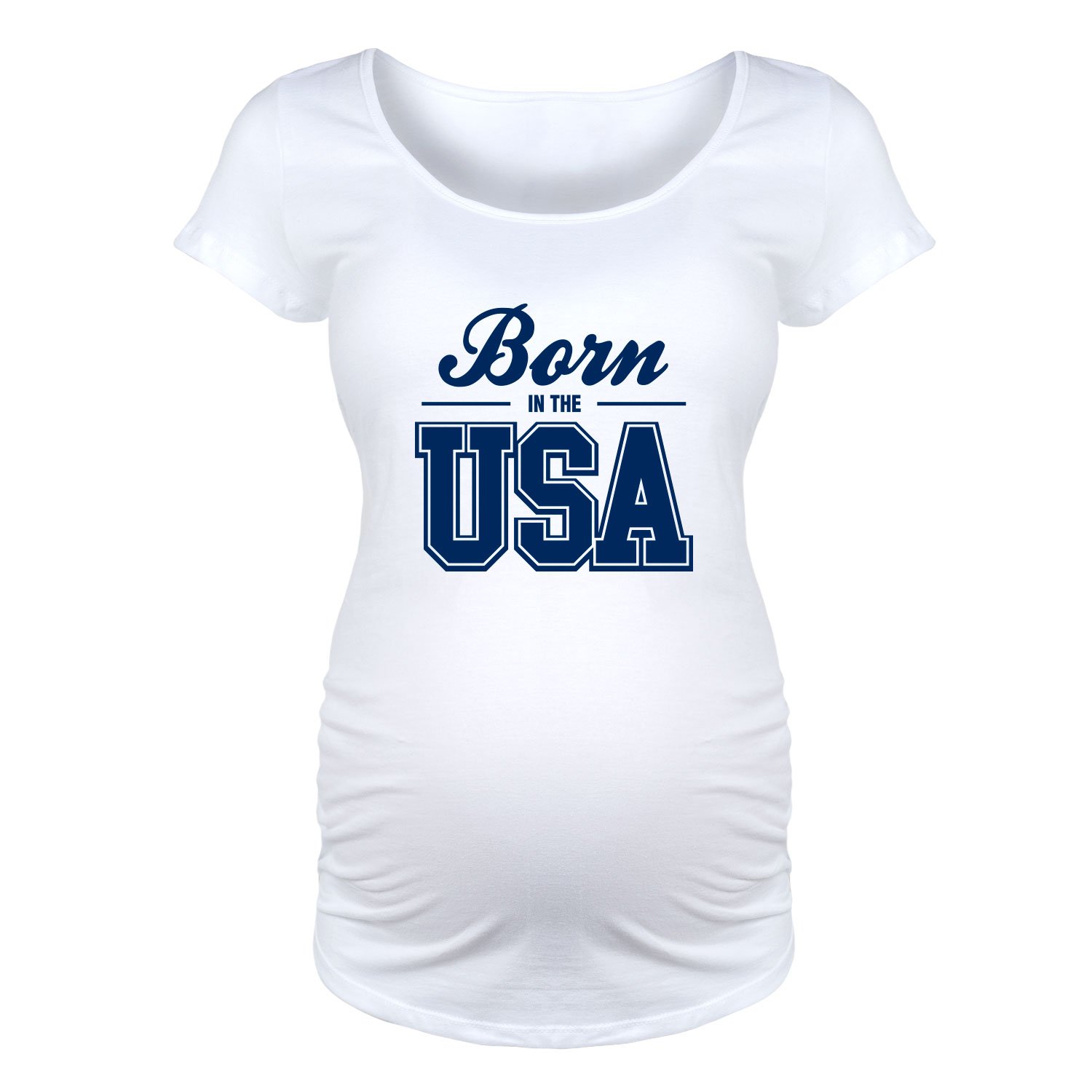 Bloom Maternity - USA Made Maternity Scoop Neck T-Shirt for Pregnancy Comfort - Perfect for Everyday Wear & Baby Showers