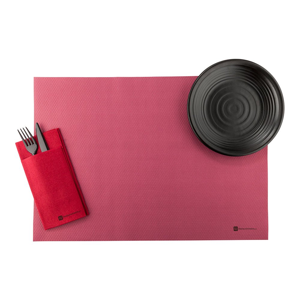 Restaurantware 20x14 Inch Heavyweight Recyclable Burgundy Paper Placemats - 1000 Pack Disposable Rectangular Table Mats for Parties, Events & Dining | Perfect for Weddings, Banquets & Restaurant Use