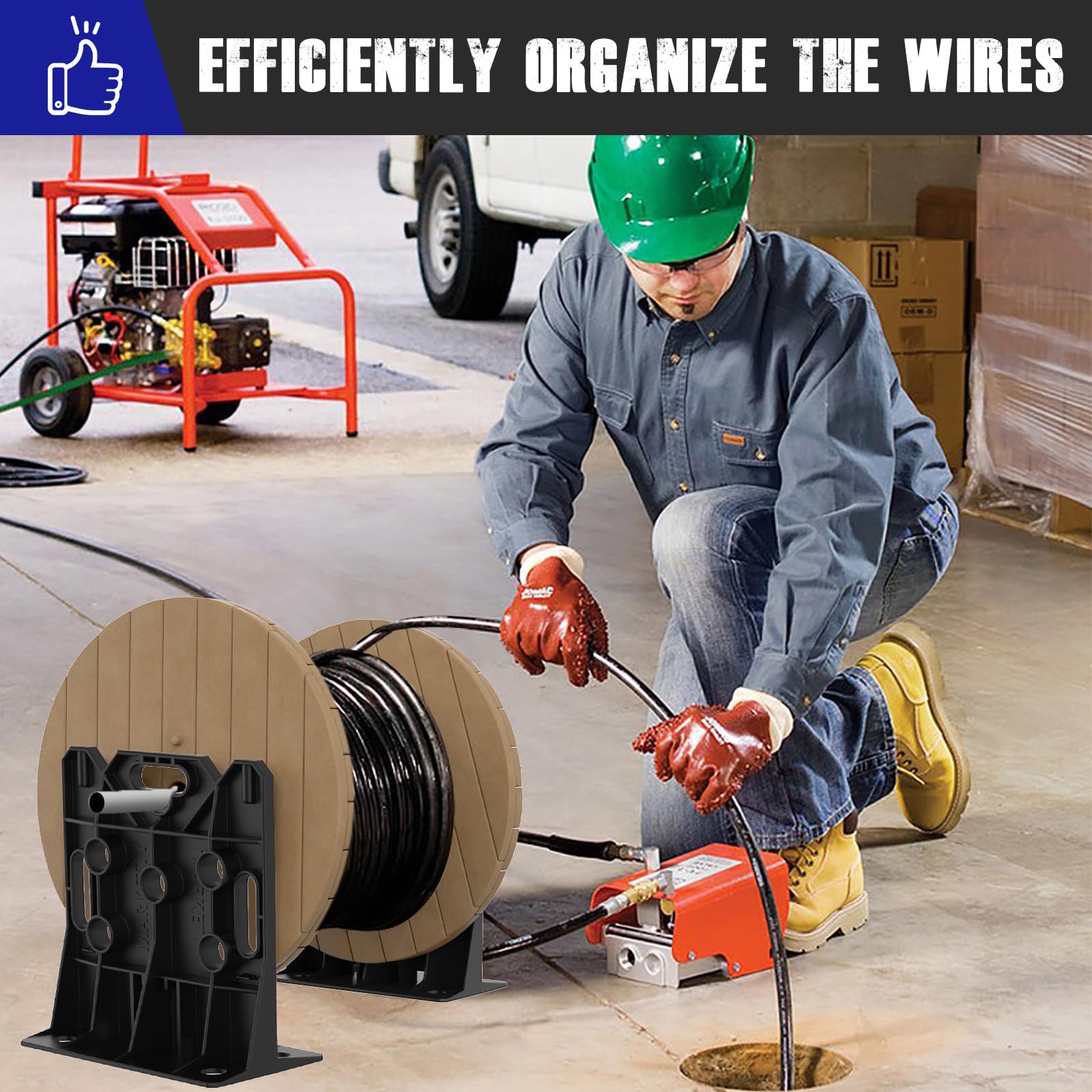 Heavy Duty Multi-Purpose Wire Dispenser & Cable Spool Rack - 34