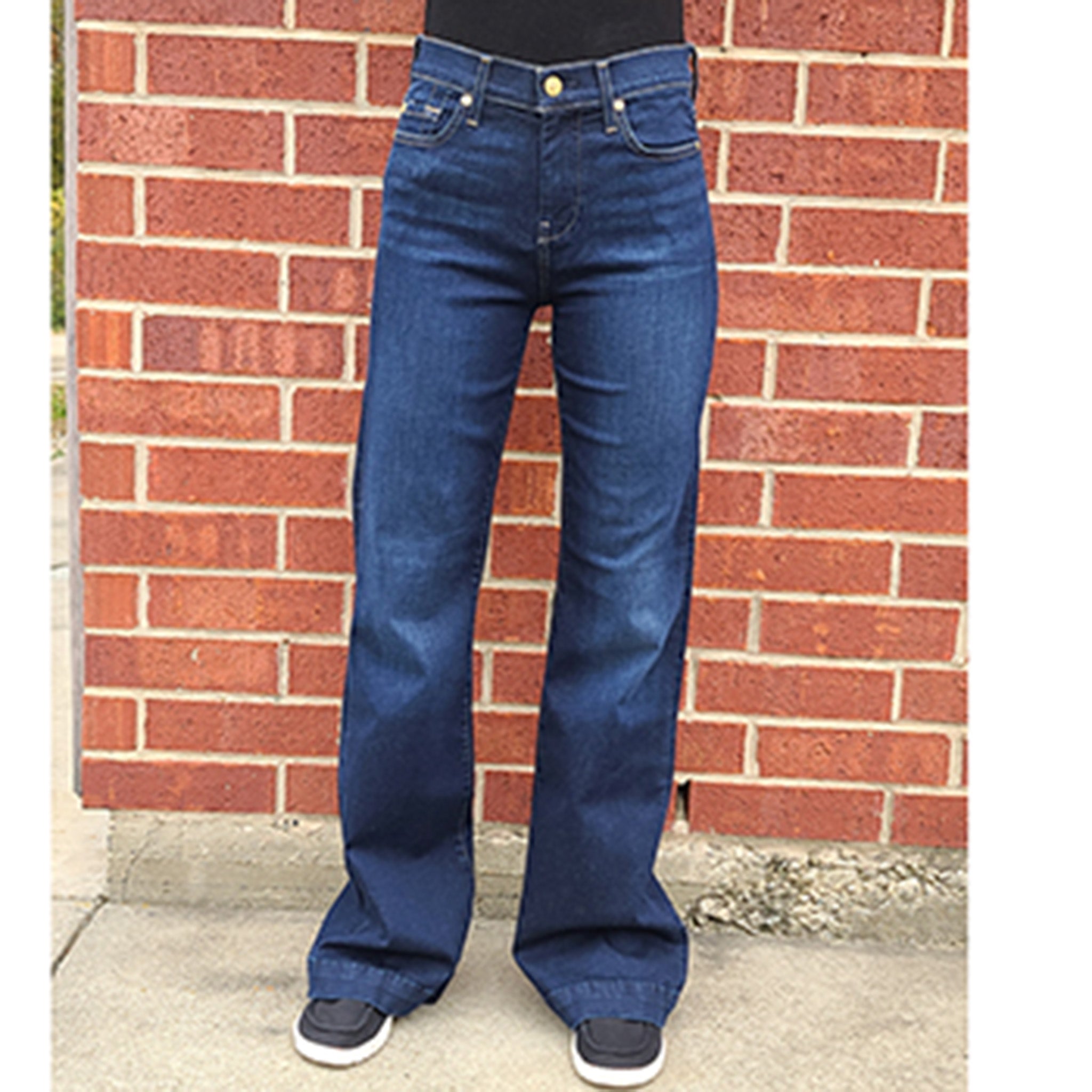 7 For All Mankind Women's TRT Tailorless Dojo Trouser Jean - Stretch Denim Pants for Work & Casual Wear | Comfortable Slim Fit Women's Jeans for Office, Travel & Everyday Outfits
