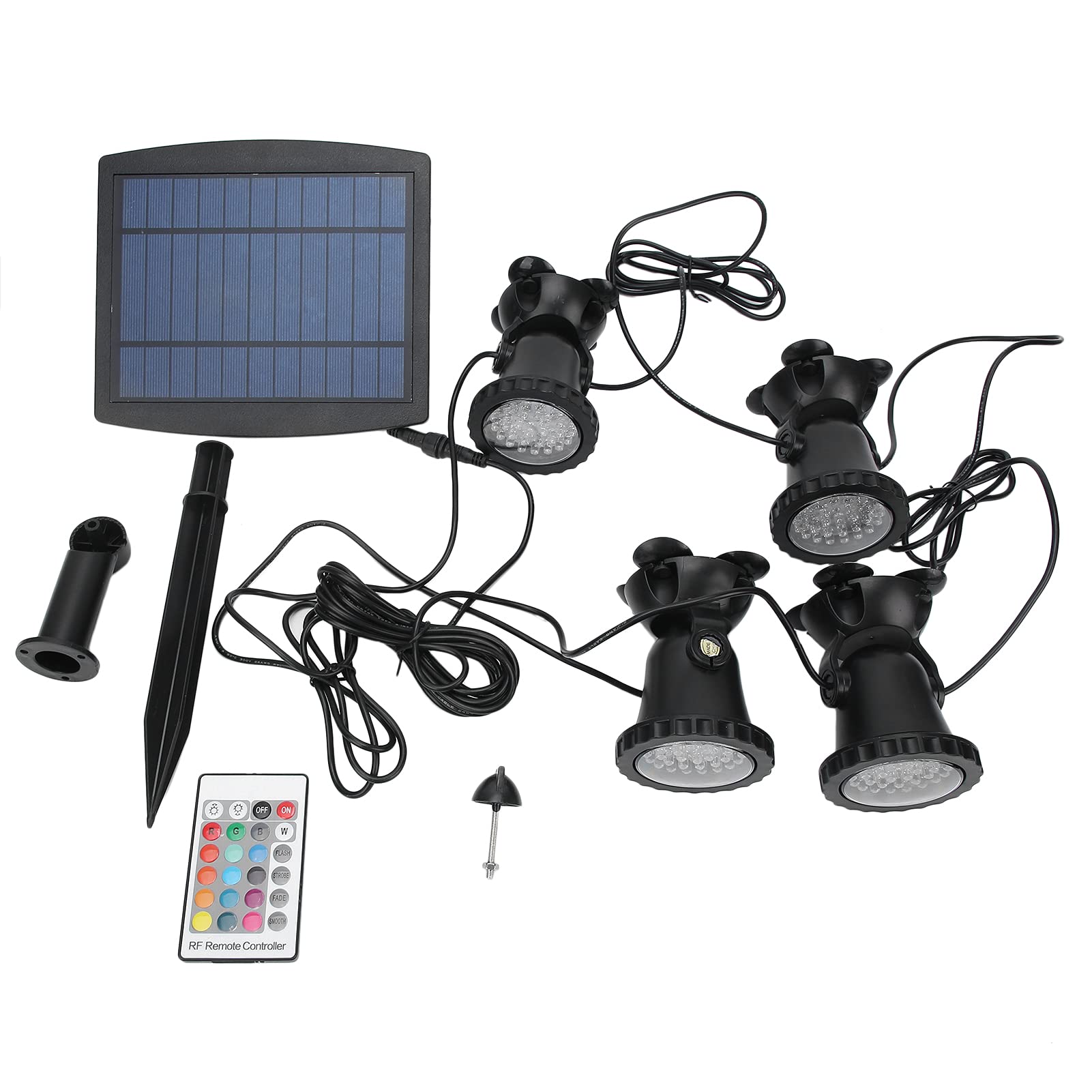 Solar Powered Landscape Lights with Remote Control - Waterproof Outdoor Garden Lights for Lawns, Ponds, Paths & Aquariums | Energy-Efficient LED Lighting for Backyard, Patio & Fish Tank Decor