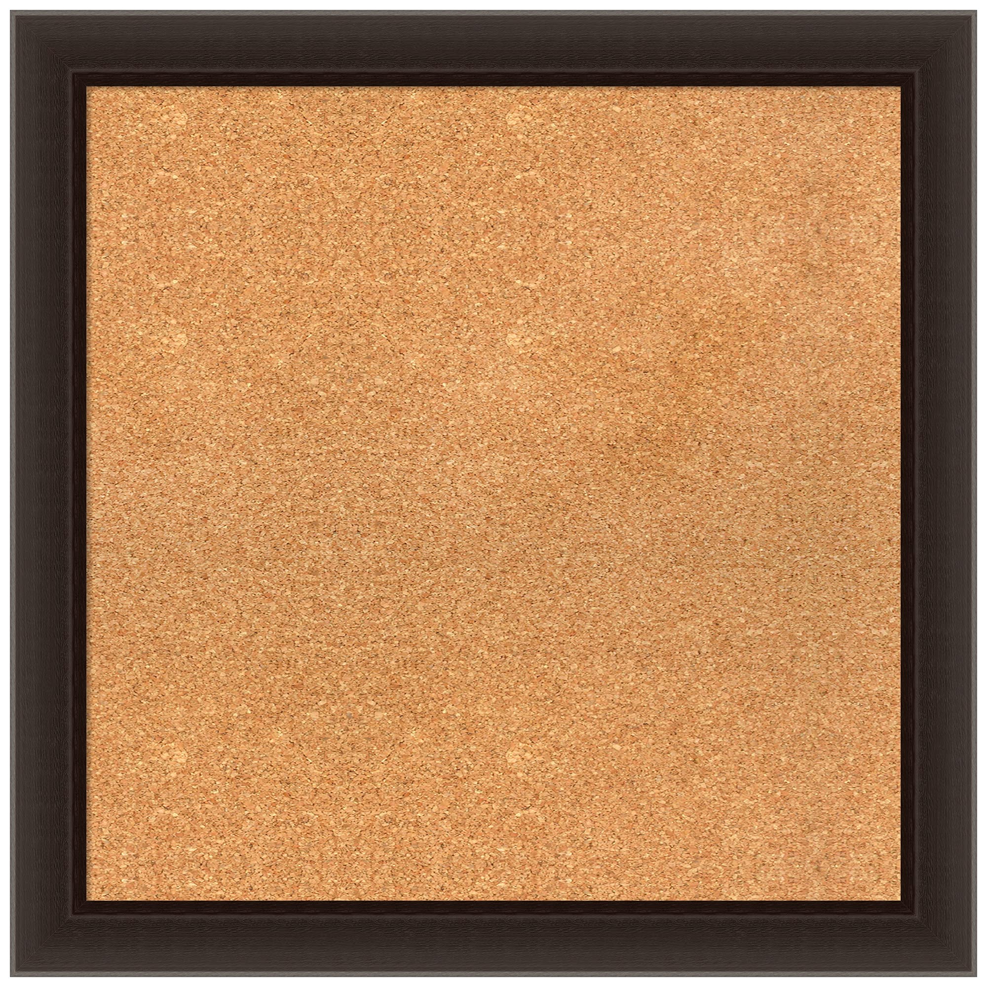 Custom Natural Cork Bulletin Board 26x26 Inches - Personalized Size Options, Espresso Wood Frame - Pin Board for Office, Home, School Organization & Wall Decor - Medium Size