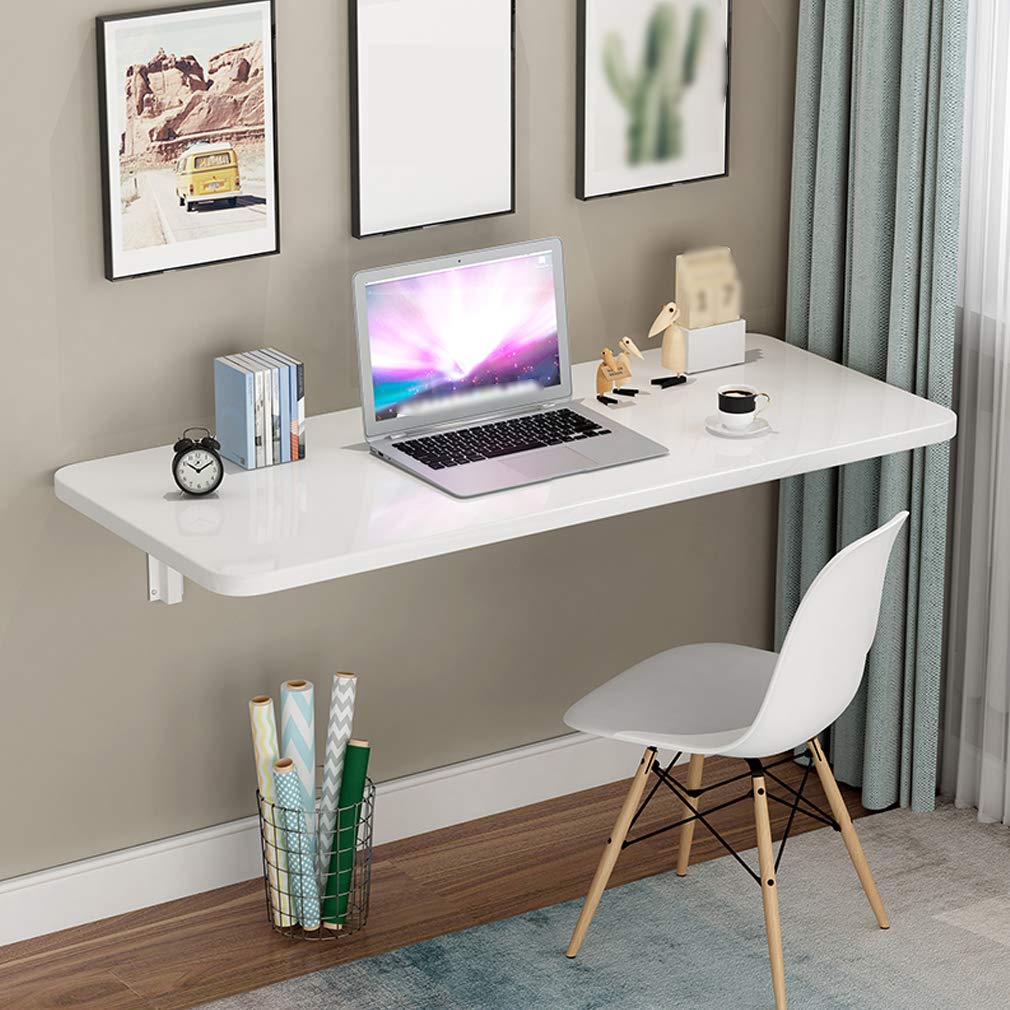 SKOAJAS Wall Mounted Folding Table - Space Saving Multi-Purpose Floating Desk for Kitchen, Dining, Office & Laundry Room - Compact 35.4