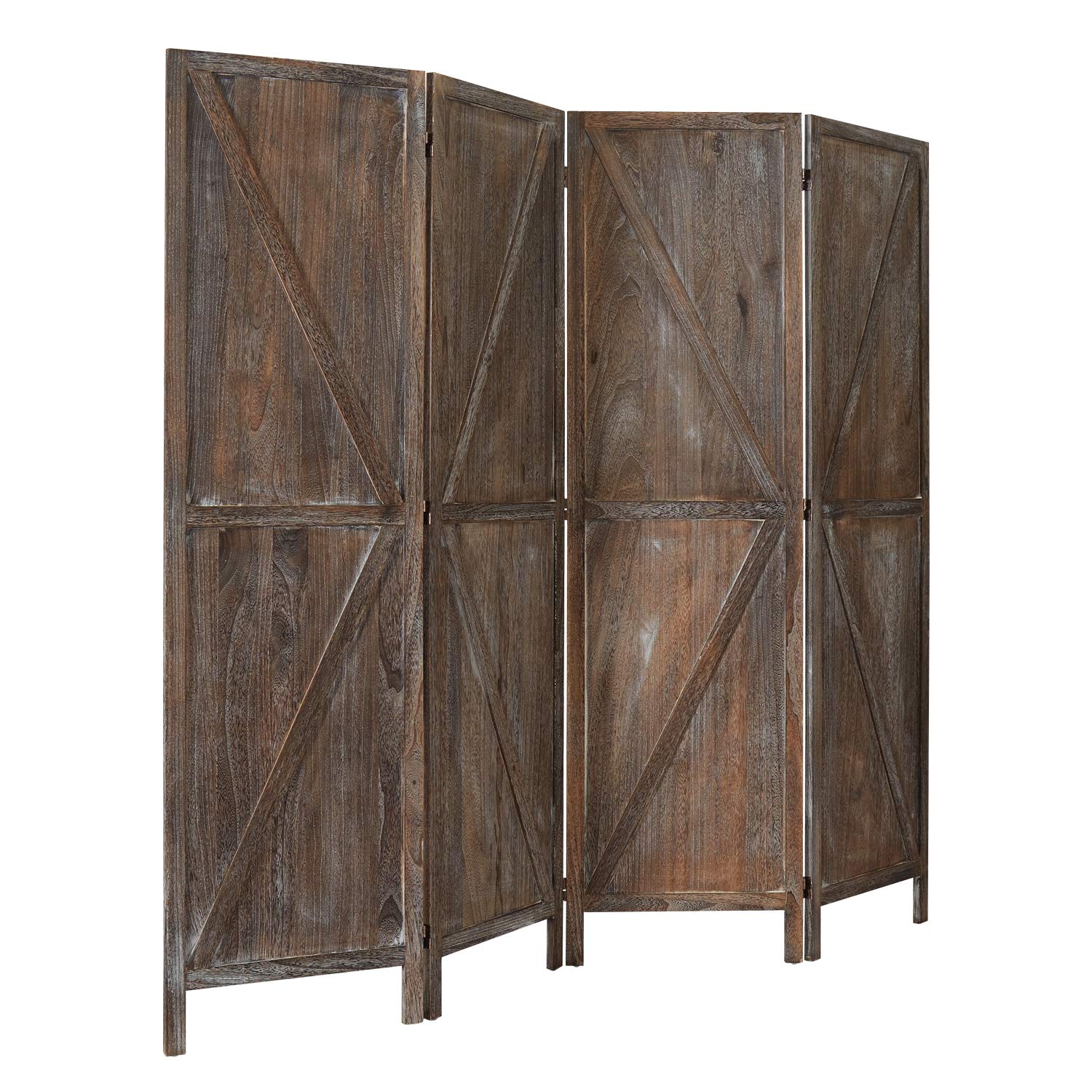 Kinbor Wood Room Divider - Freestanding Privacy Screen Partition for Home, Office & Dorm Decor | Indoor Room Separator for Bedroom, Restaurant & Living Space | Perfect for Creating Private Areas & Enhancing Interior Design