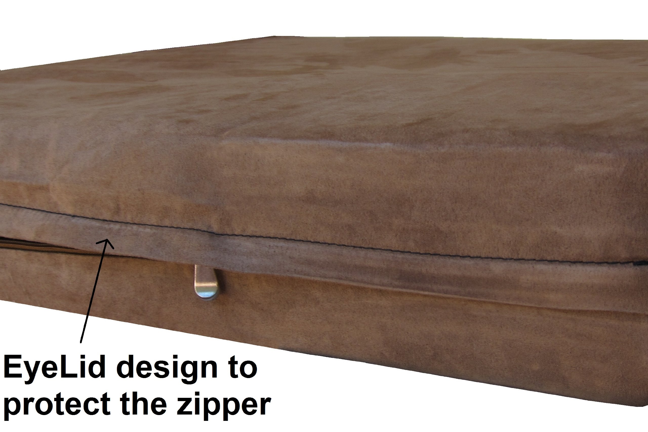 Extra Large Orthopedic Gel Memory Foam Dog Bed for Large Dogs - Waterproof Liner & Durable Brown Cover - XL 40x35x4 Inch - Perfect for Joint Pain Relief and Comfortable Sleeping in Living Room or Bedroom