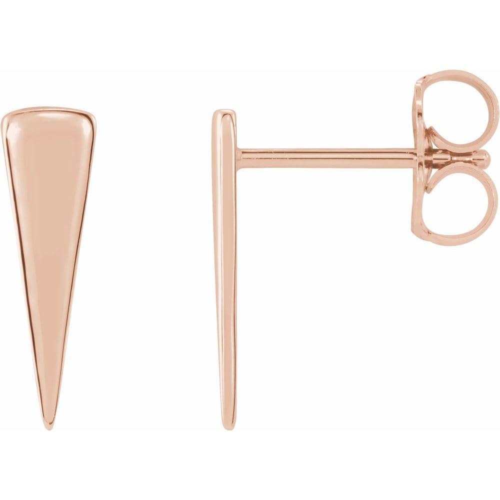 12x3.27mm Triangle Stud Earrings for Women - 12mm x 3.3mm Small Minimalist Geometric Earrings - Perfect for Everyday Wear, Office & Date Night