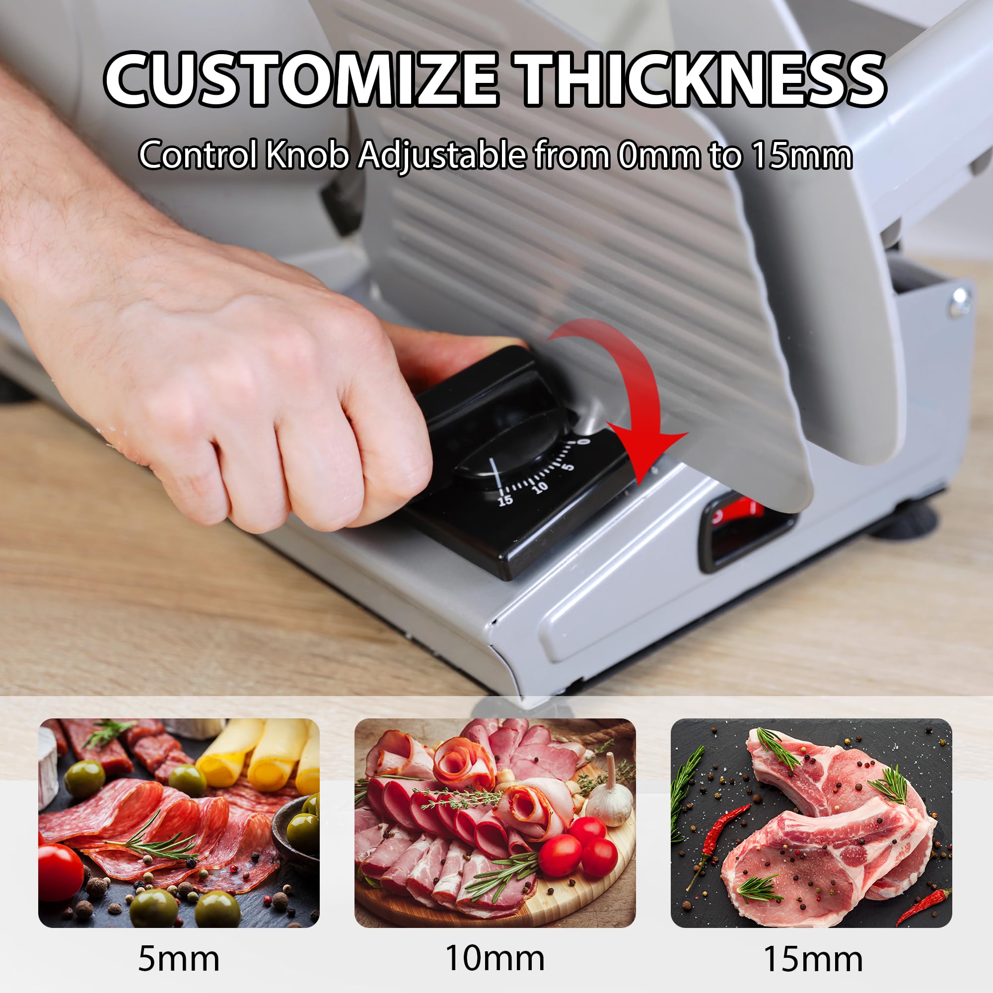 Electric Meat Slicer for Home - 7.5
