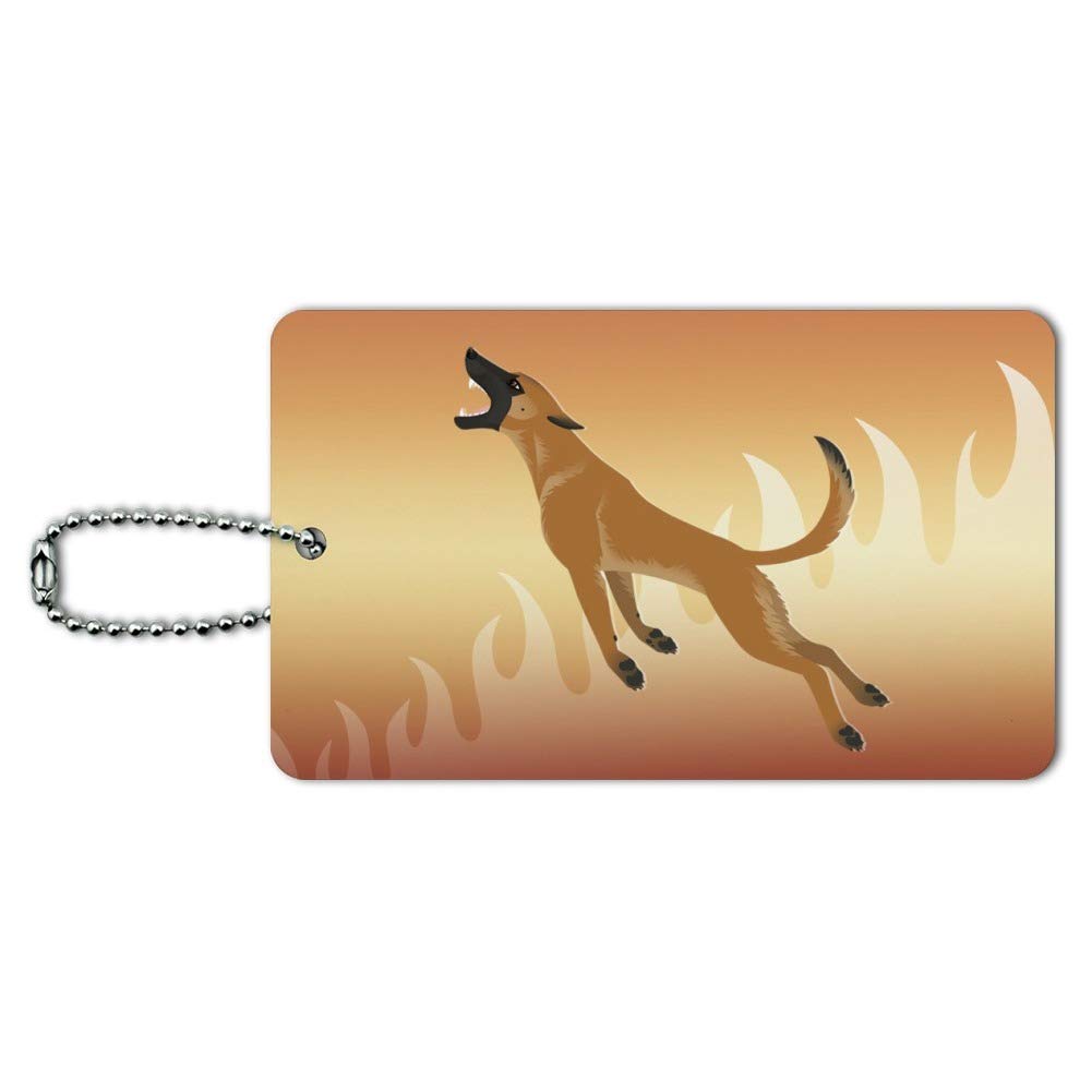 Belgian Malinois Dog Bite Training Luggage Tag - Durable Suitcase ID Card for Travel & Carry-On - Perfect for Police K9, Military & Security Dog Training Accessories