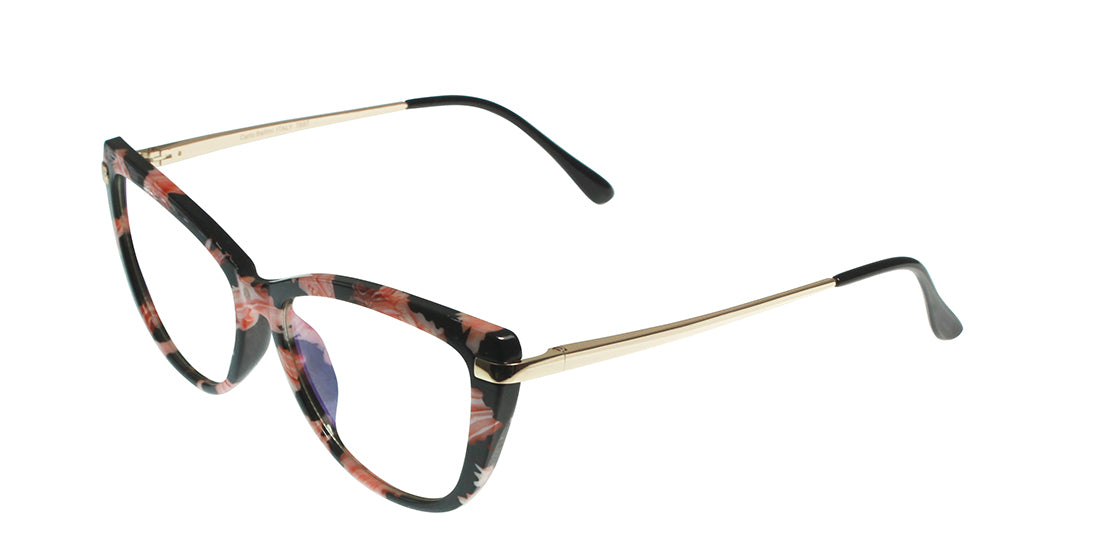 Stylish Floral Print Prescription Eyeglasses 7697 - Trendy Reading Glasses for Women, Perfect for Office, Reading & Fashion Accessories
