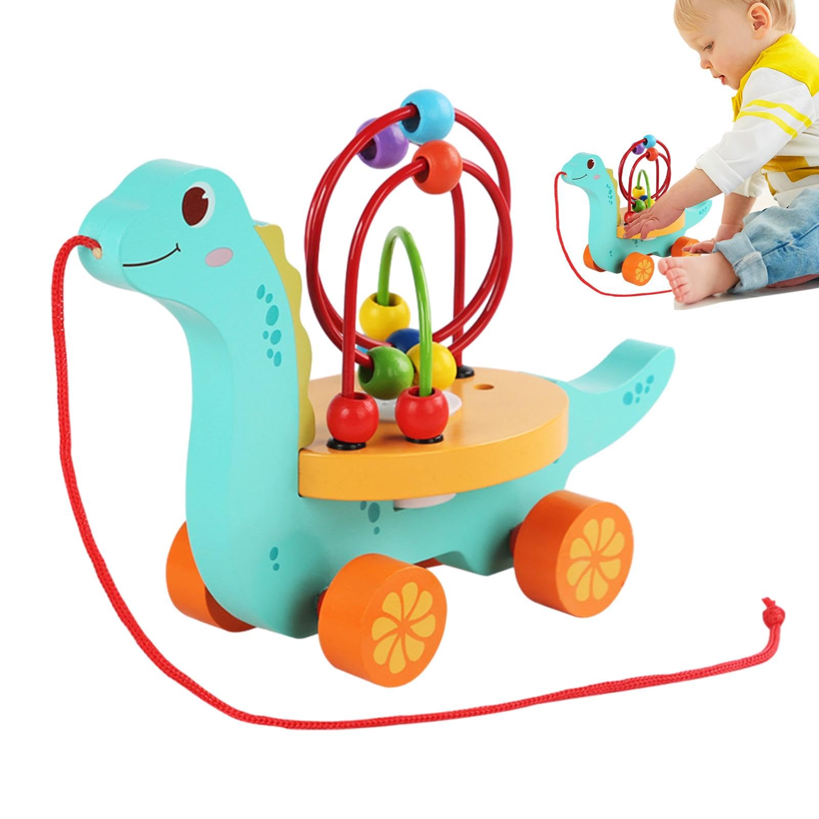 Bead Maze for Kids - Musical Animal Roller Coaster Toy with Lights & Sounds | Battery Powered Educational Toy for Toddlers 1-3 Years | Perfect for Home, Kindergarten & Nursery Classrooms | Fun Learning Activity for Fine Motor Skills Development