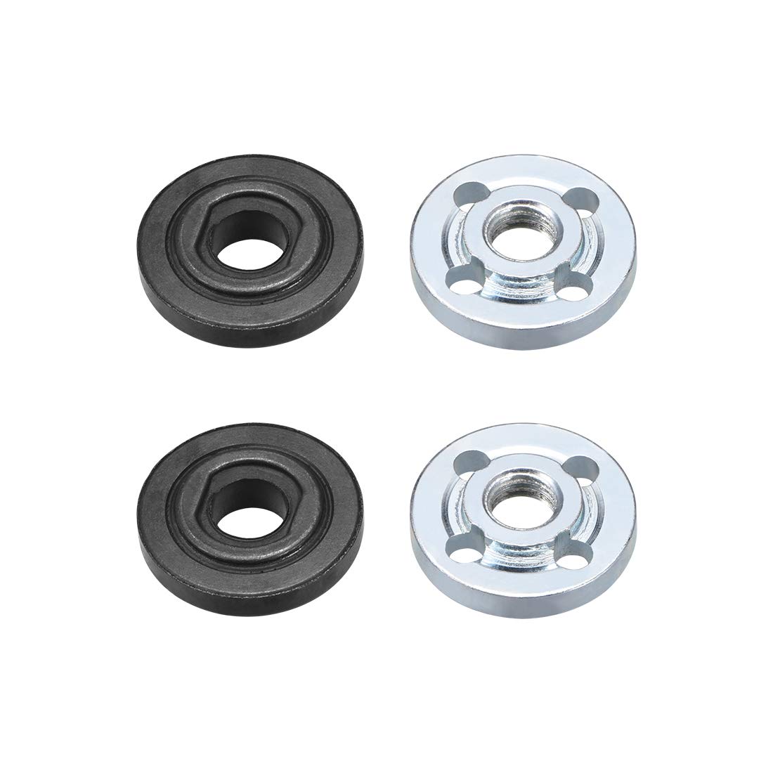 uxcell Angle Grinder Flange Nut Set - 2 Pack Replacement Inner & Outer Lock Nuts for Electrical Tools | Perfect for DIY Projects, Metalworking & Home Repairs