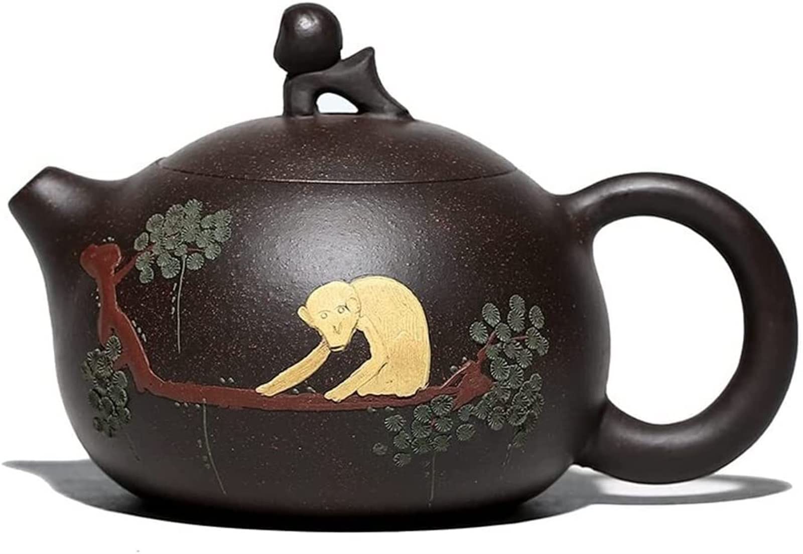 Premium Black Gold Sand Xishi Purple Clay Teapot - Authentic Chinese Zisha Yixing Teaware for Oolong, Pu-erh & Green Tea Brewing - Elegant Home Decor & Tea Ceremony Essential