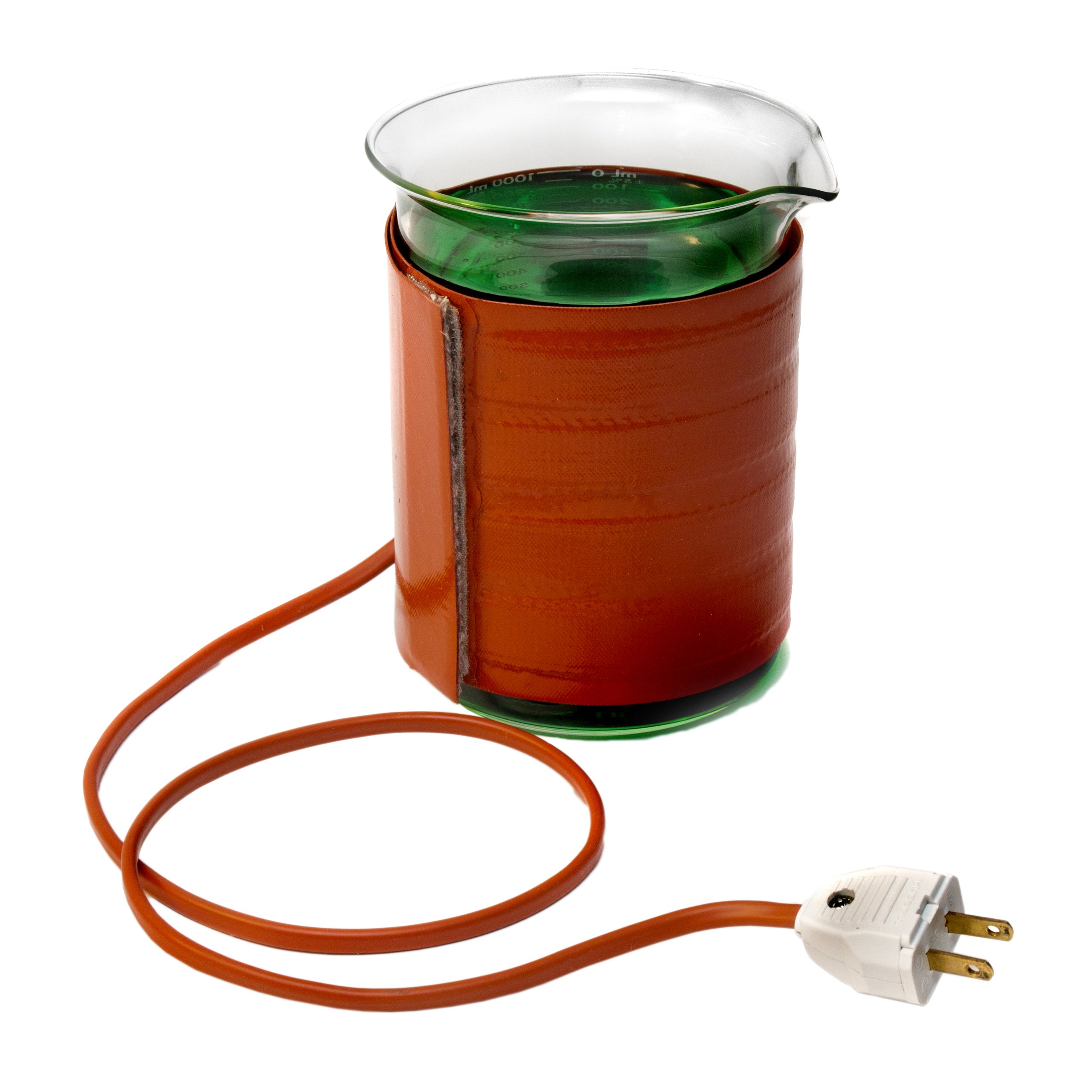 BriskHeat GBH0400-1 Beaker Heater Jacket with Velcro Fastener for 400mL Griffin Beaker - 3.0-Inch Diameter, 3.5-Inch Height, 13.75-Inch Width (120VAC, No Controller) - Perfect for Lab Experiments, Chemical Heating & Scientific Research