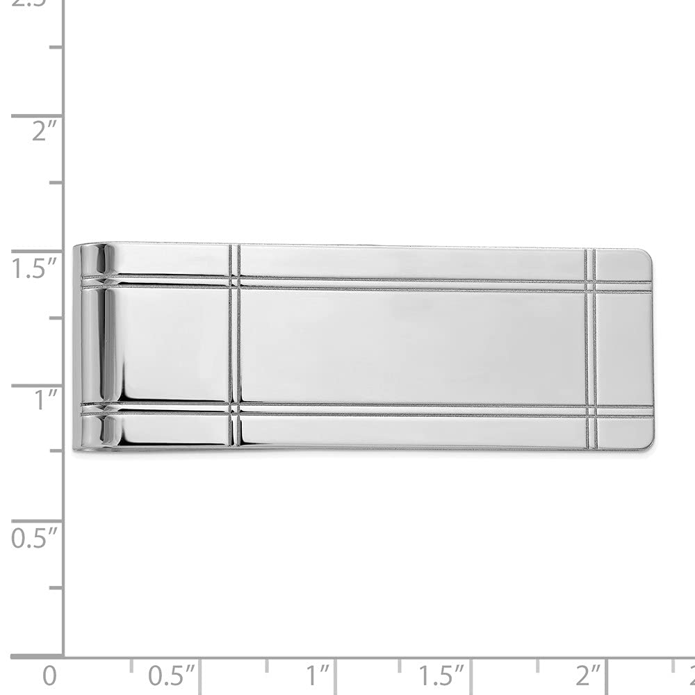 FJC Finejewelers 14K White Gold Money Clip - 54mm x 20mm Slim Design for Bills & Cards | Perfect Gift for Men, Business Professionals & Travelers