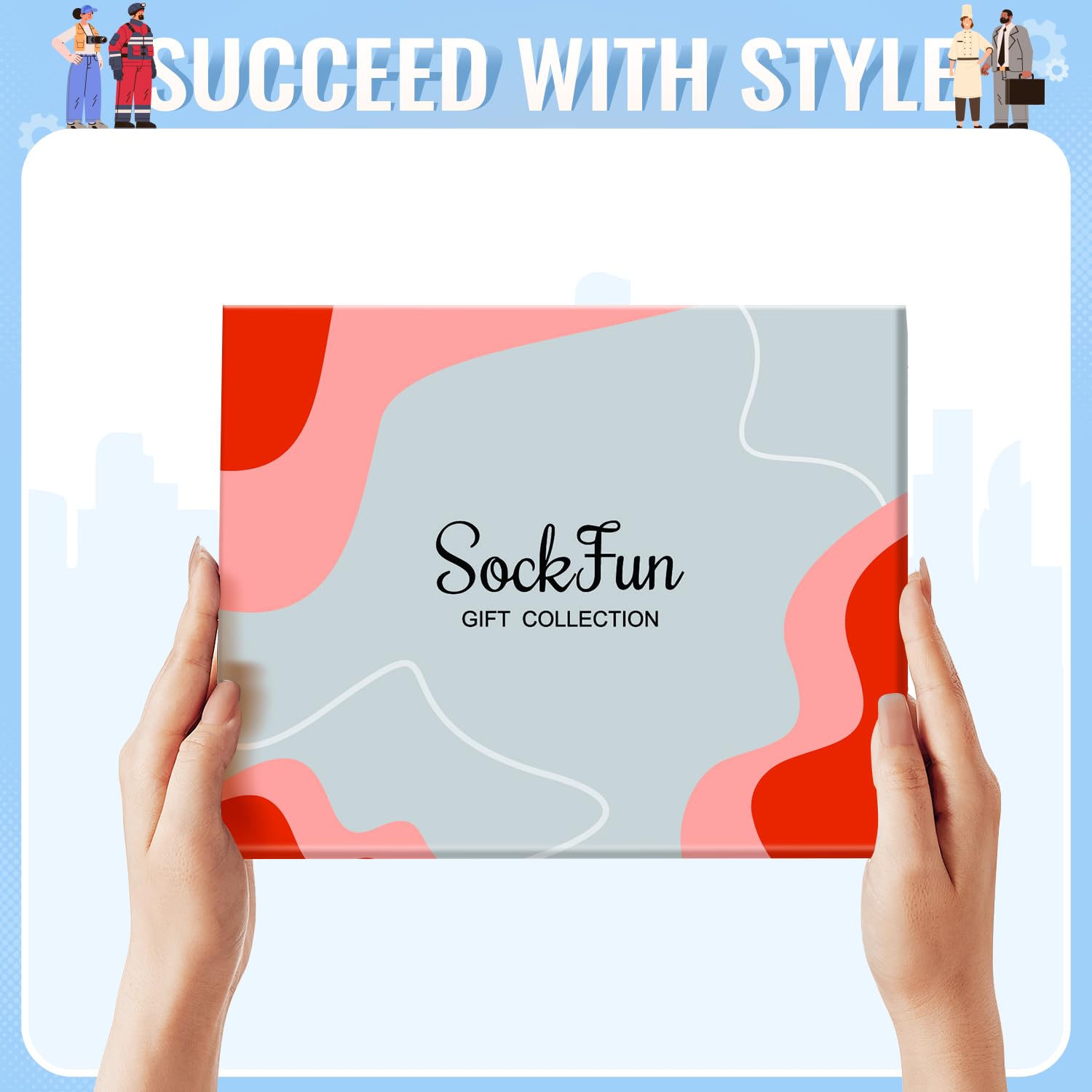 Chef & Firefighter Graduation Socks - Funny Cooking Baking Gifts for Bakers & Firemen - Perfect for Graduation Parties, BBQ Events & Kitchen Work