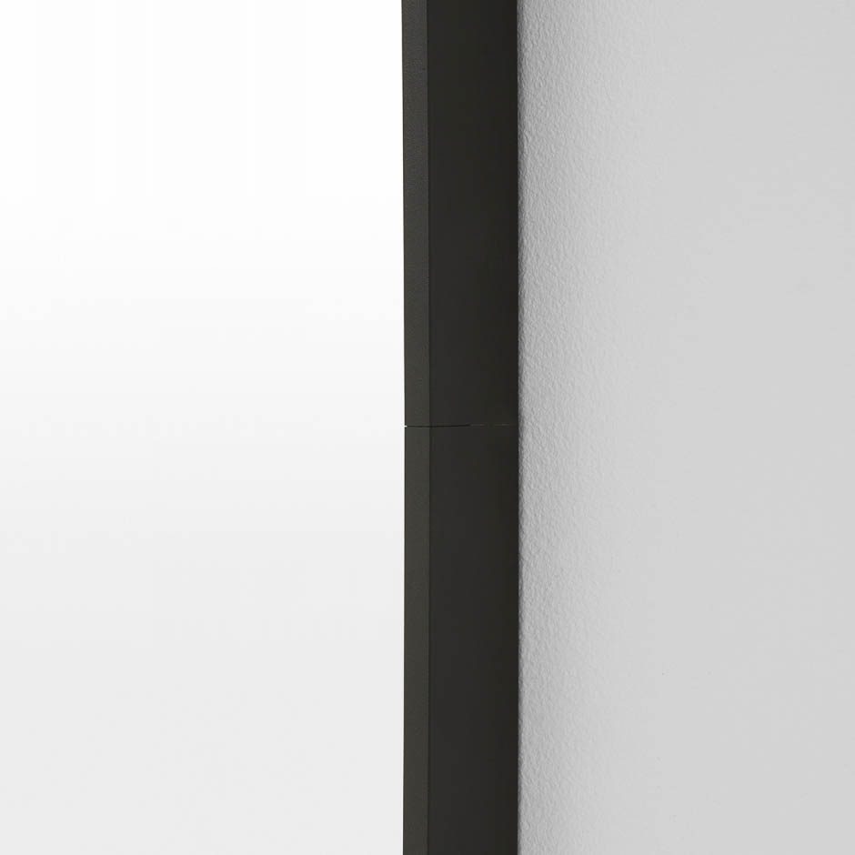 MIDDLE OF NOWHERE Black Oval Wall Mirror 40x70cm - Modern Minimalist Home Decor for Living Room, Bedroom & Entryway
