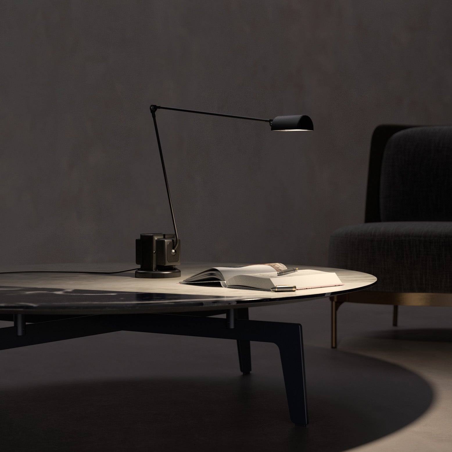 Dynamo Table Lamp - Modern LED Desk Light with Adjustable Brightness, Perfect for Home Office, Study, and Bedroom Reading