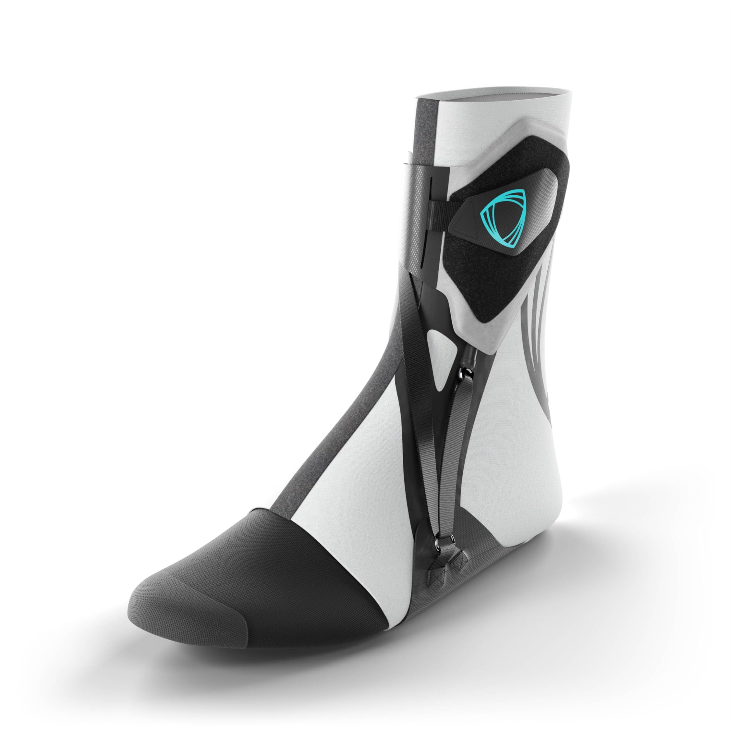 1.0 Ankle Brace for Sprained Ankle - Adjustable Compression Wrap with Heel Protector & Tech-Enhanced Stabilizer - Grey Left XL - Ideal for Running, Basketball, Sports & Active Lifestyle