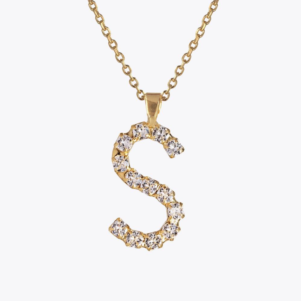 Personalized Letter Necklace with Crystal Pendant - Custom Initial Jewelry for Women, Perfect for Gifts, Anniversaries & Everyday Elegance