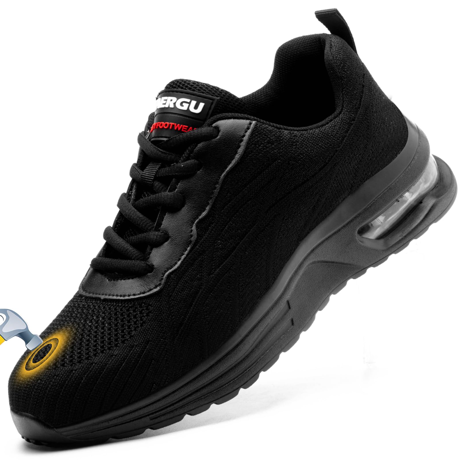 TAERGU Men's S1 Safety Work Shoes - Lightweight Steel Toe Cap, Puncture Resistant Industrial Boots for Construction & Warehouse Use