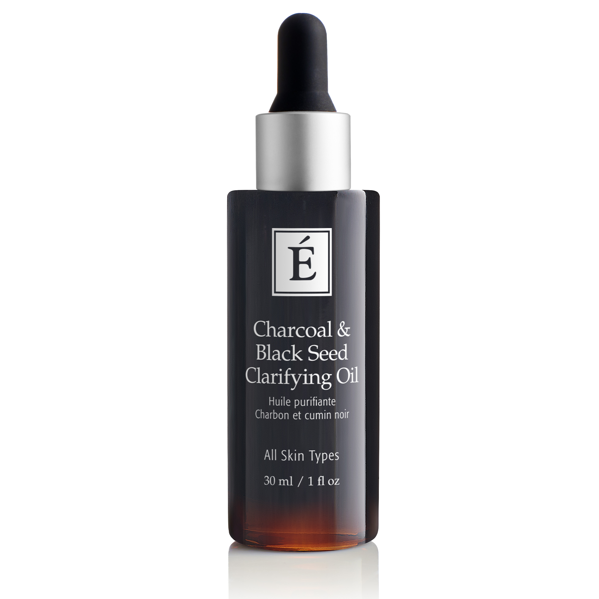Eminence Organics Charcoal & Black Seed Clarifying Oil - Detoxifying Facial Treatment for Acne-Prone Skin | Deep Cleansing & Pore Minimizing | Perfect for Oily & Combination Skin Care Routine