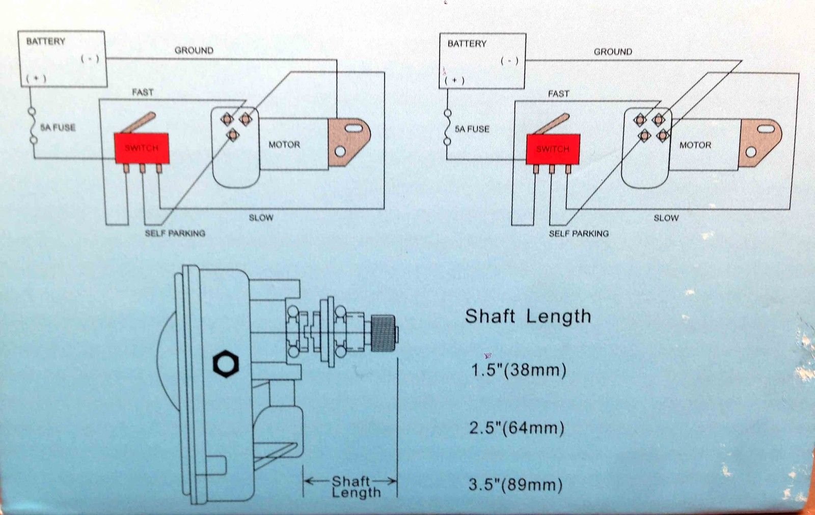 Heavy Duty Marine Boat Wiper Motor - 80 Degree Adjustable 2.5