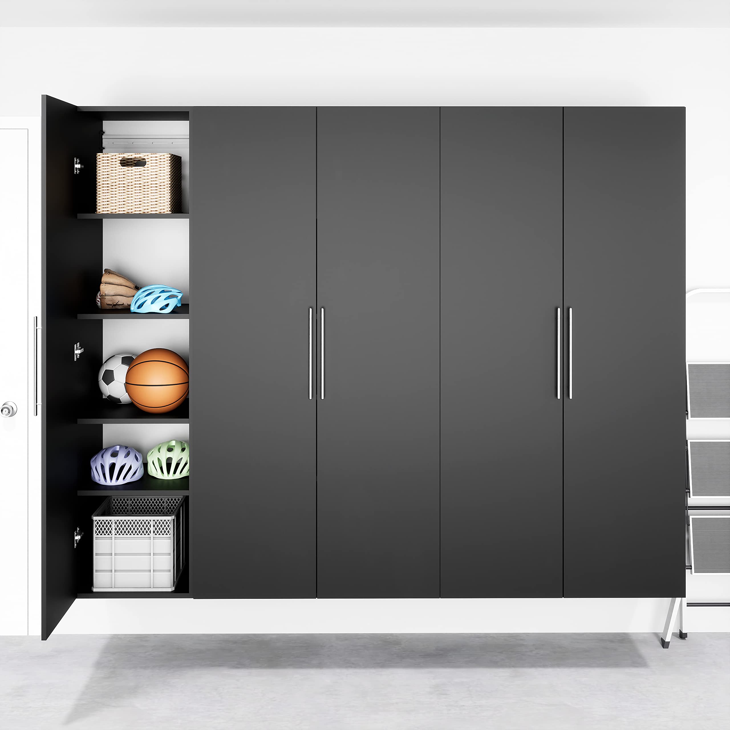Prepac Black Wall Mounted Garage Storage Cabinet - 18