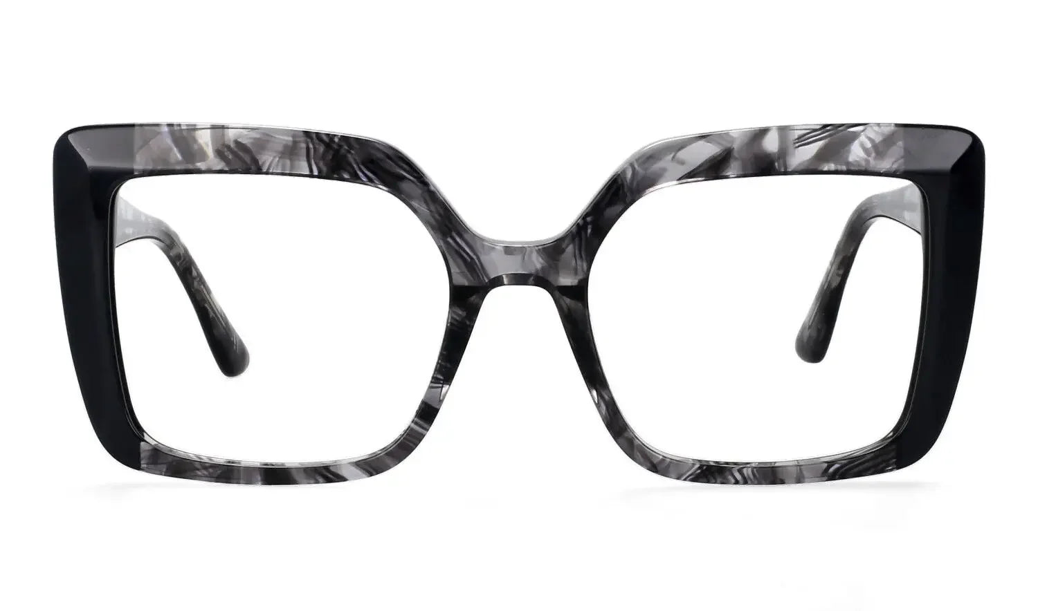 CCspace Women's Full Rim Square Thick Acetate Eyeglasses Frame 56956 - Stylish & Durable Glasses for Work, Reading & Fashion