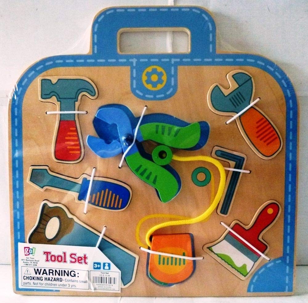 Go! Games Wooden Puzzle Tool Set - Fun & Educational Brain Teasers for Kids & Adults - Perfect for Family Game Nights, Travel & Classroom Activities