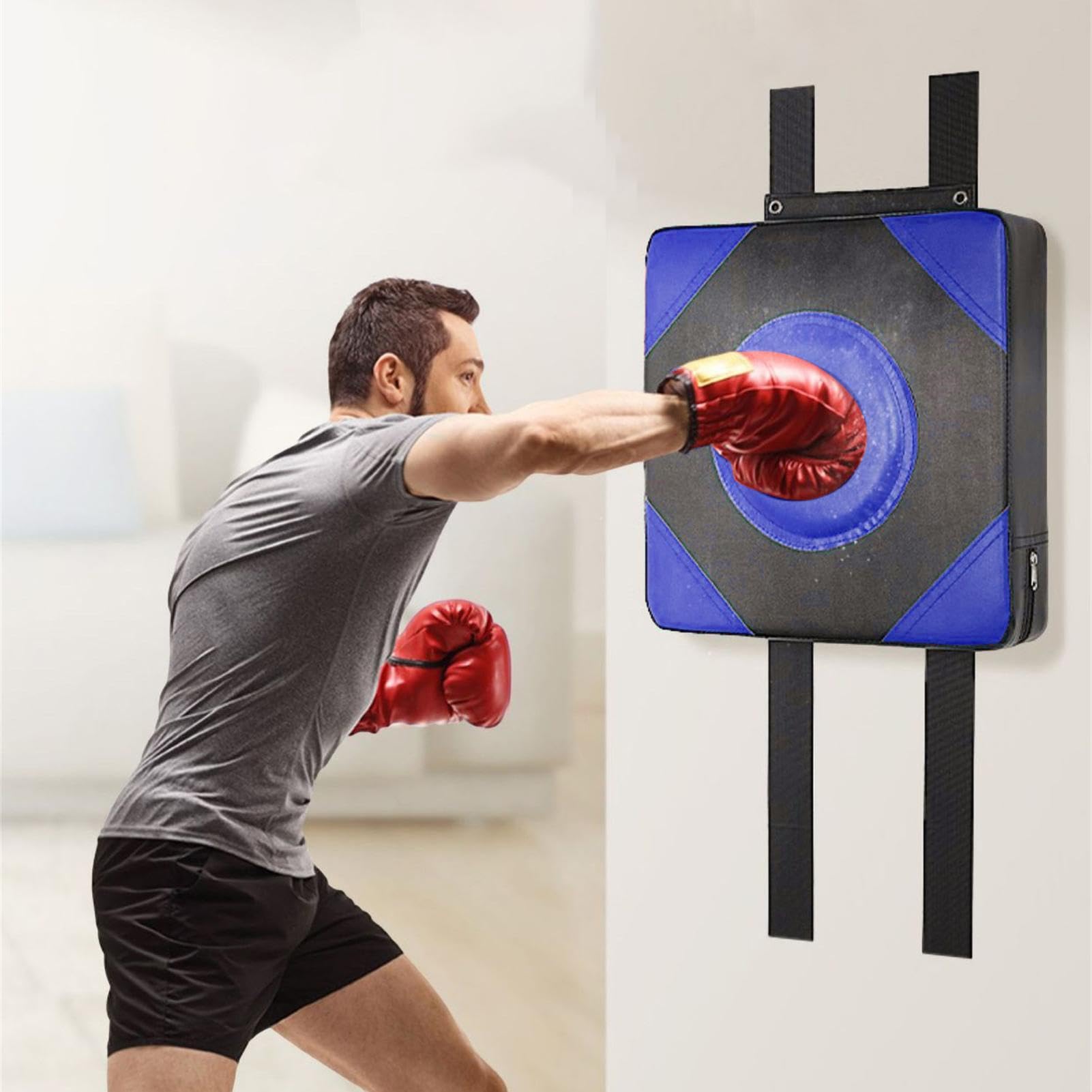 Wall Punching Pad for Boxing Training - Quiet PU Leather & High Elastic Sponge Punching Bag - Perfect for Home Gym, Martial Arts, and Fitness Workouts