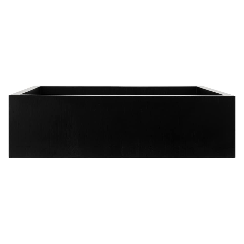 Durable 11.75 x 3.25 Inch Black Bamboo Wooden Serving Tray - Break & Chip Resistant Square Wood Box for Restaurantware, Food, Cutlery & Utensils | Perfect for Buffets, Catering & Home Dining Presentation