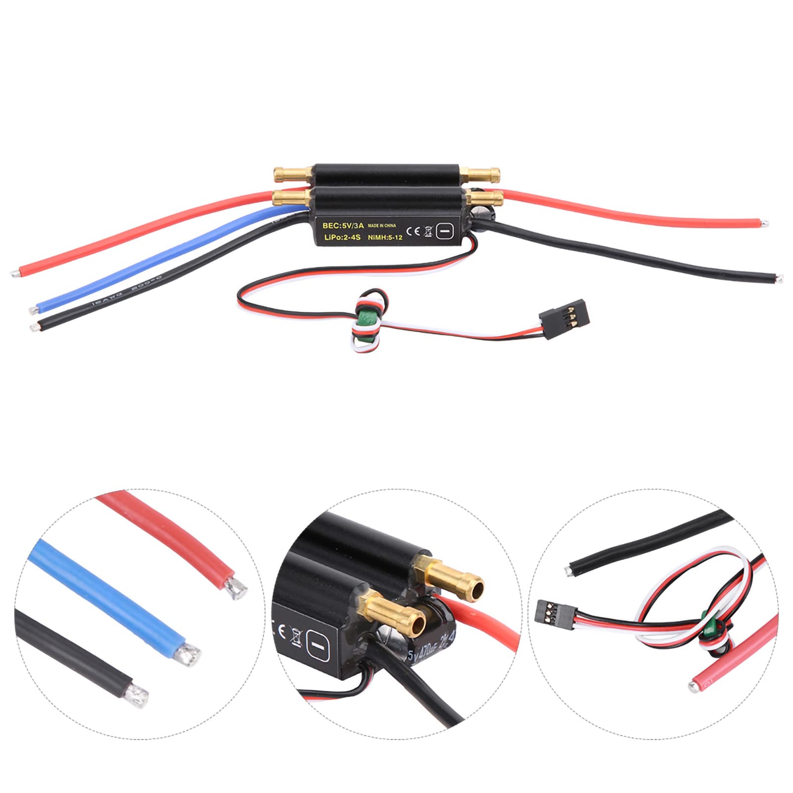 High-Performance 30A Brushless ESC for RC Boats - Dual-Channel Drainage System to Enhance Speed & Control | Perfect for RC Boat Racing & Hobby Upgrades