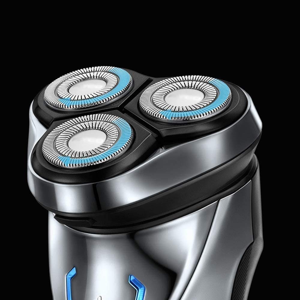 LIIAV Electric Shavers for Men - Waterproof Wet & Dry Cordless Rechargeable Rotary Razor with Pop-up Beard Trimmer | Smooth Shaving for Travel, Gym & Daily Grooming