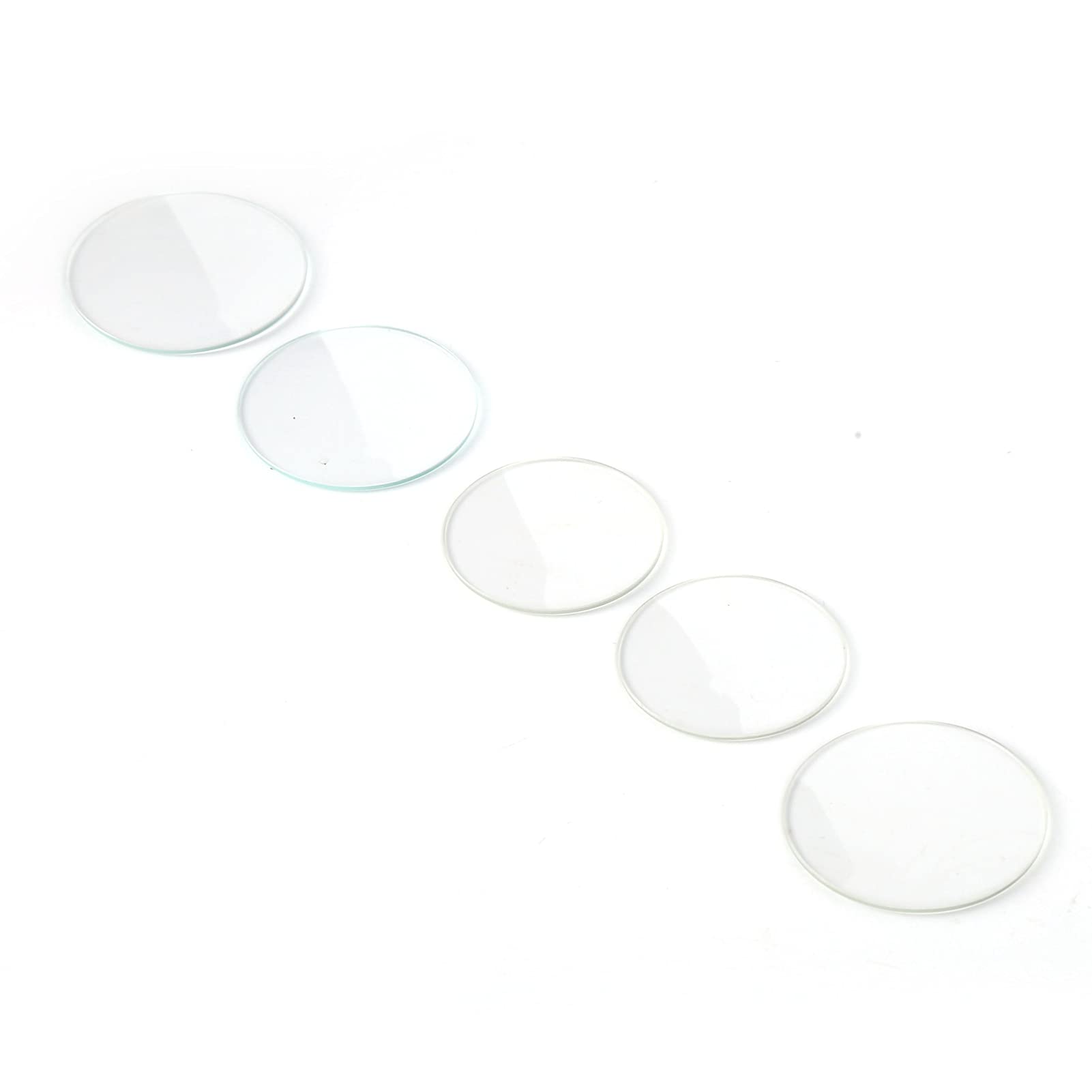 15pcs Watch Glass Beaker Covers - Round Transparent Convex Lens with Flat Back for Lab Experiments, Science Projects & Chemistry Classrooms
