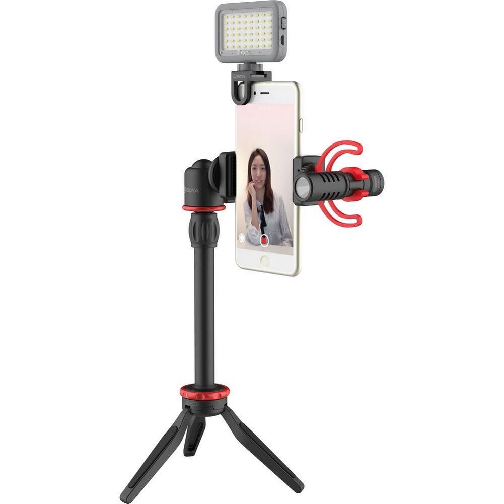 BOYA BY-VG330 Smartphone Vlogging Kit with BY-MM1 Microphone - Professional YouTube/TikTok Recording Accessories for Content Creators, Live Streaming & Travel Vlogging