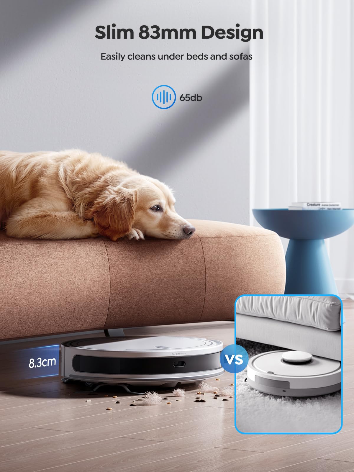 Vyzzle 5000Pa Robot Vacuum & Mop - 3-in-1 Lidar Navigation with App Control for Pet Hair & Carpets - Perfect for Hard Floors & Smart Homes