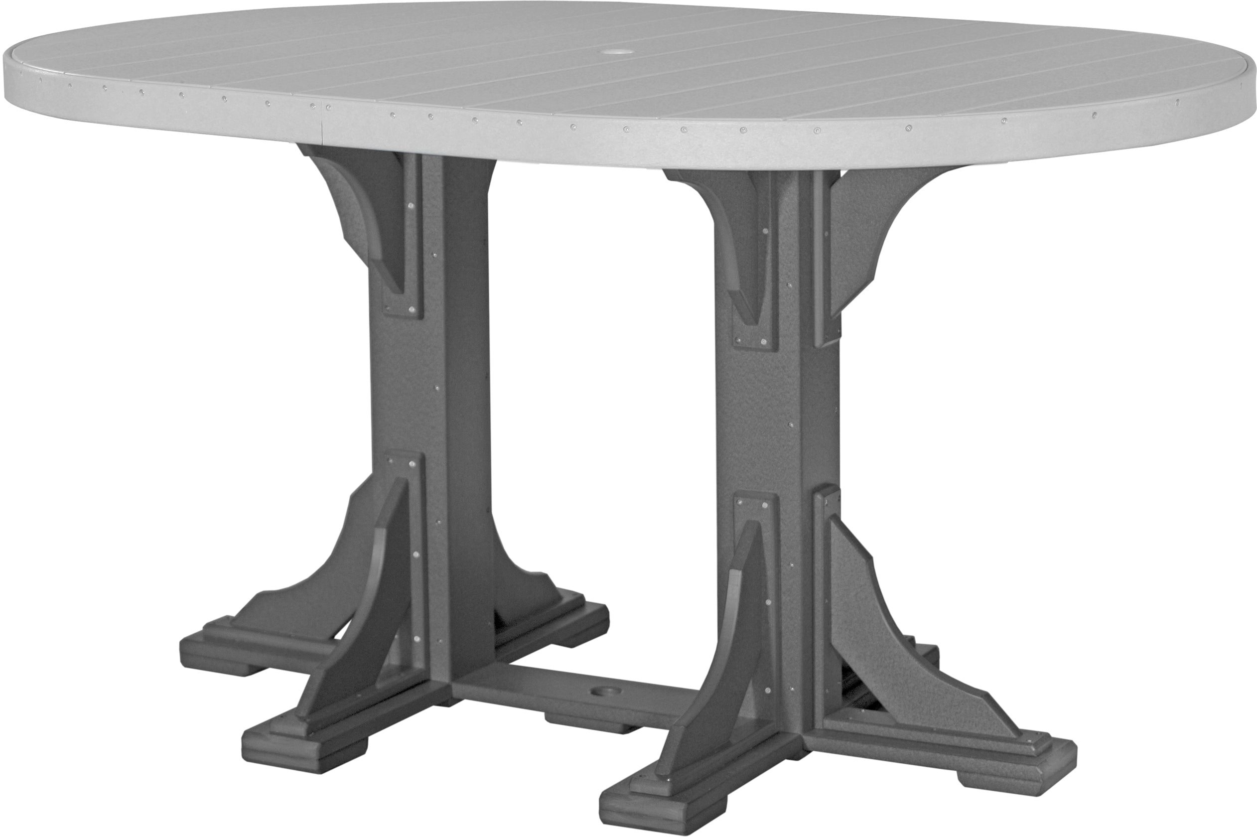 LuxCraft 4' x 6' Oval Dining Table Set for 6 - Modern Kitchen & Dining Room Furniture - Perfect for Family Gatherings, Dinner Parties & Small Spaces