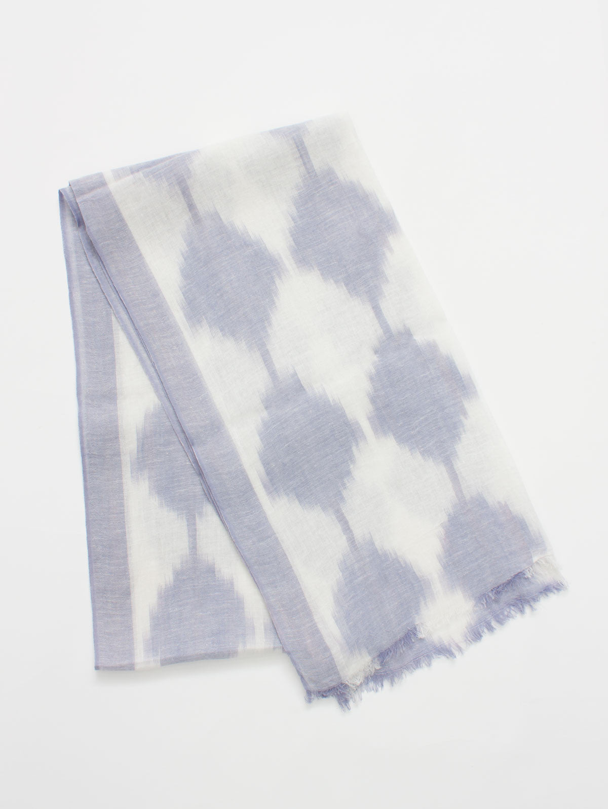 Lilac Diamond Ikat Scarf - Elegant Floral Print Fashion Accessory for Women | Perfect for Parties, Weddings & Everyday Wear