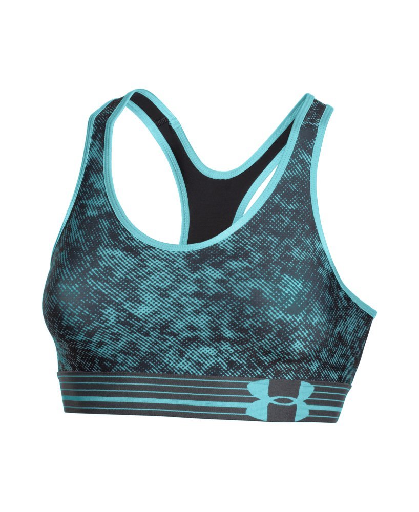 Under Armour Women's Mid Printed Sports Bra - High Support Workout Bra for Running, Yoga & Gym - Moisture-Wicking & Breathable Activewear