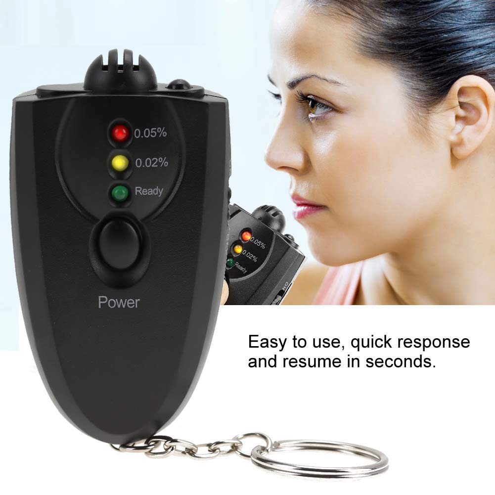 Portable Breathalyzer Keychain - Mini LED Alcohol Tester for Personal & Professional Use | Accurate BAC Detection for Parties, Driving Safety & Workplace Testing