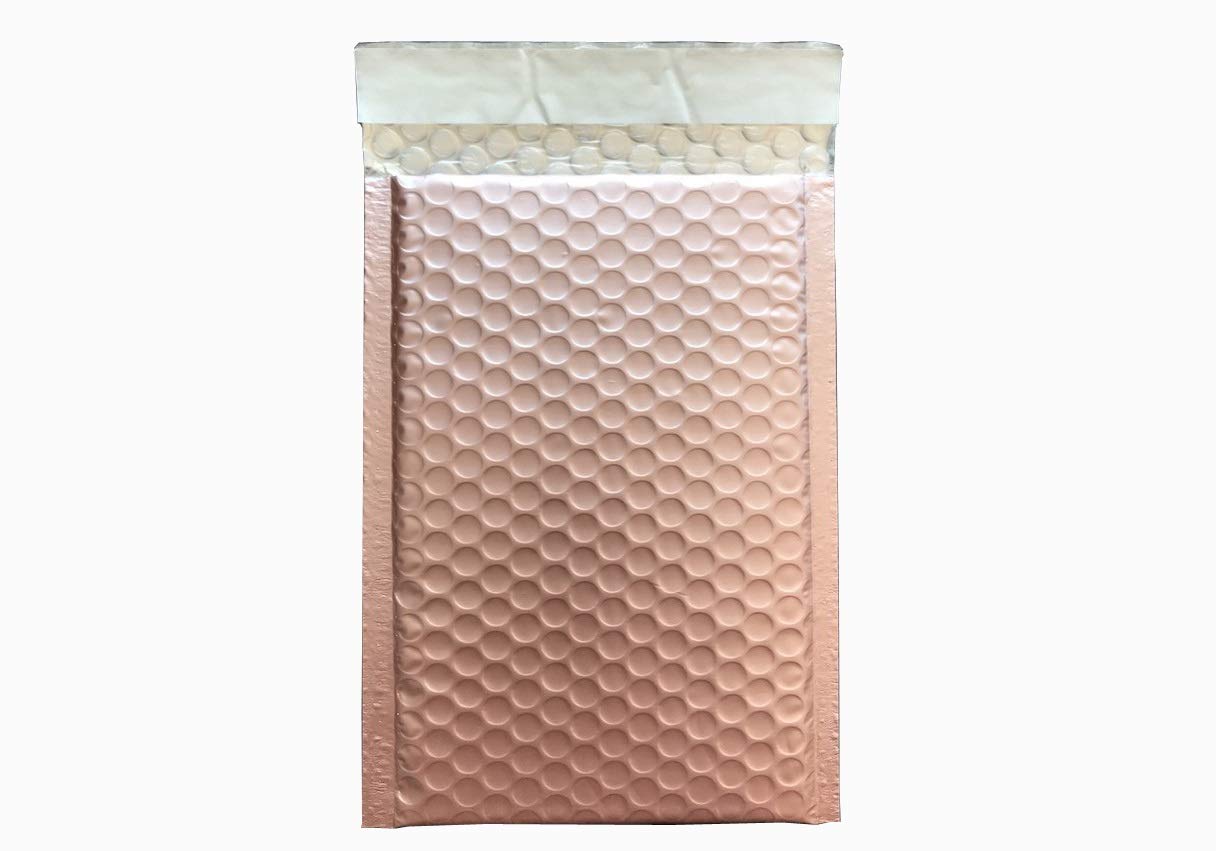 ProLine 6x10 Inch Matte Metallic Rose Gold Bubble Mailers - 500 Pack Self Seal Padded Envelopes for Ecommerce Shipping, Jewelry & Small Business Packaging