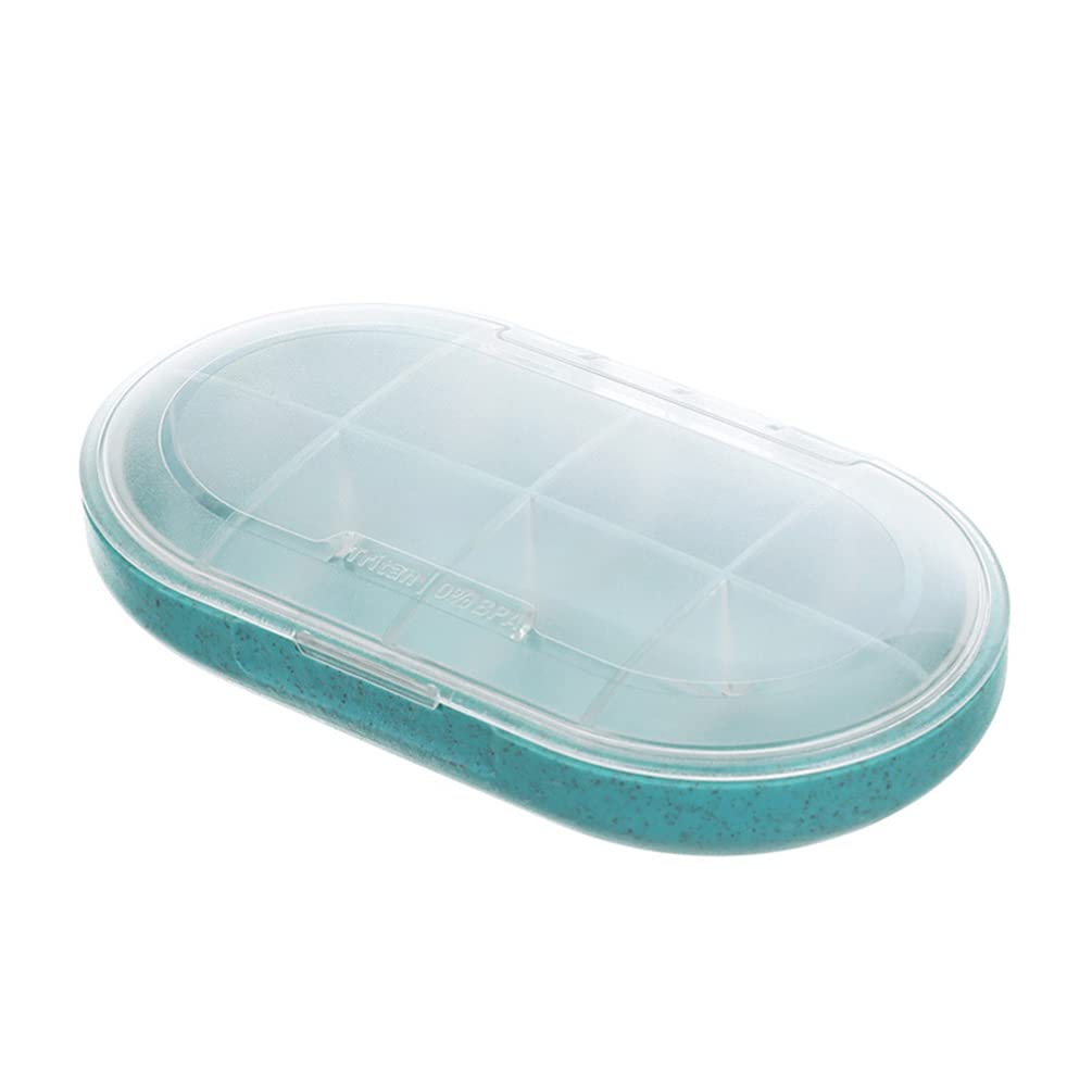 DOITOOL 8-Compartment Portable Pill Organizer - Daily Medication & Vitamin Storage Box - Travel-Friendly Pill Case for Home, Office, and Outdoor Use