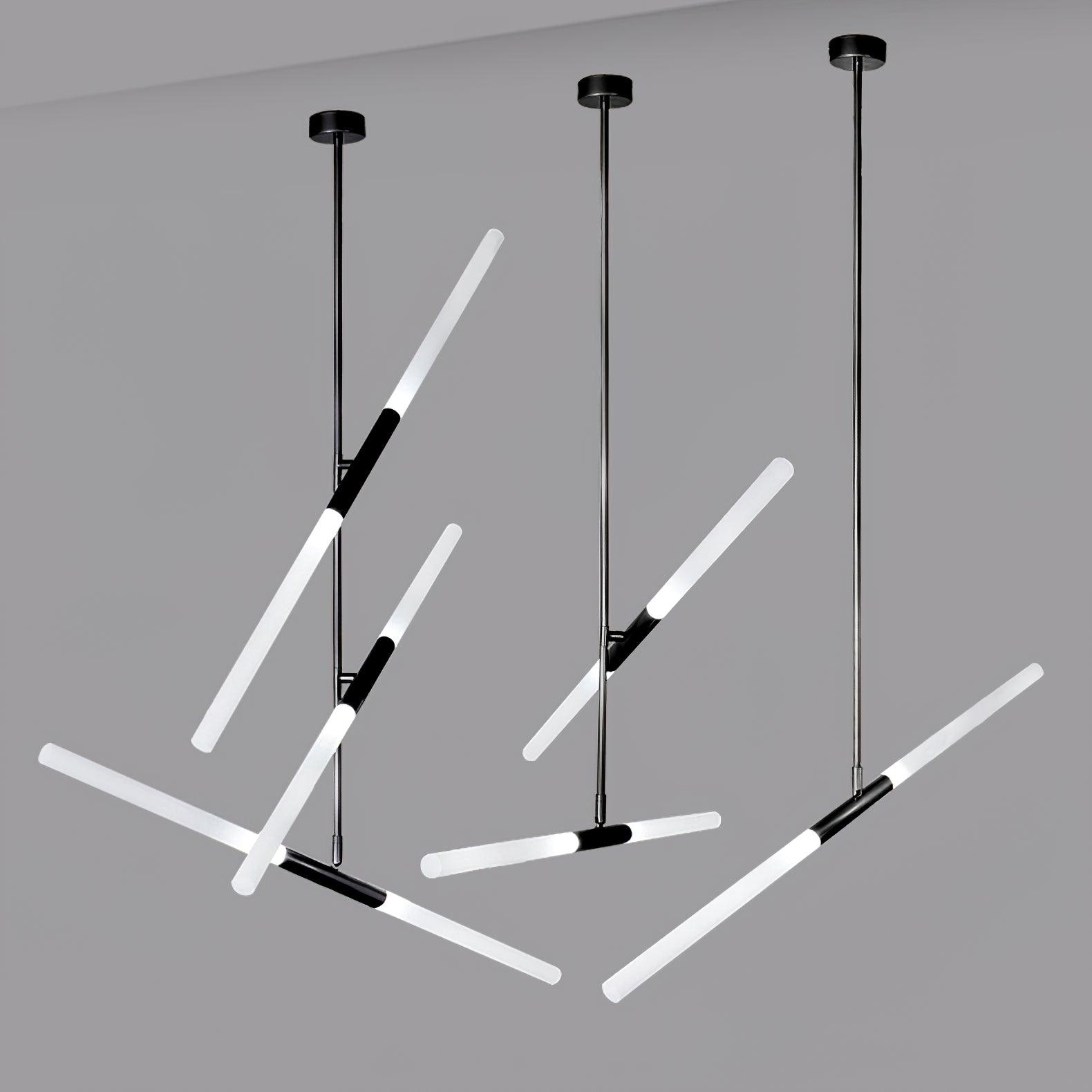 Hash Linear Suspension Light Fixture - Modern Linear LED Pendant Lighting for Kitchen Island, Dining Room & Office | Dimmable Hanging Light with Adjustable Height